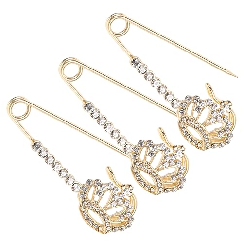 LIGIGWASH 3 Stück Teiliges Strass Broschen Sicherheitsnadeln Dekorative Anstecknadeln für Cardigans Schals und Kleidung Vielseitig für Partys Alltag und Festliche Anlässe von LIGIGWASH