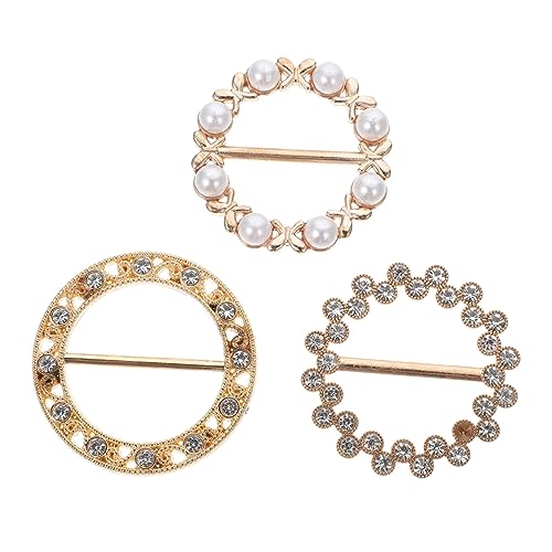 LIGIGWASH 3 Stück Teiliges Strass Schalclip Verstellbare Schal Schnalle für Damen Eleganter Schalverschluss für Shirts Blusen und Kleider für Besondere Anlässe und Alltag von LIGIGWASH