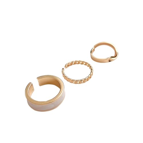 LIGIGWASH 3 Stück Verstellbare All match Fingerringe aus Anti rostm Kupferlegierung Modische Elegante Schmuckringe für Damen Vielseitige Komfortable Dekoration Am Mittelfinger und von LIGIGWASH