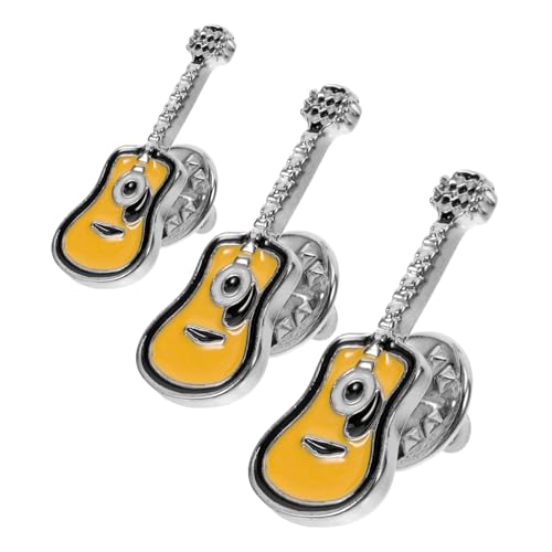 LIGIGWASH 3Stücke Retro Gitarren Anstecknadel Mode Punk Brosche Pin für Kleidung Taschen Hüte Stilvolles für Musikliebhaber Besondere Anlässe von LIGIGWASH