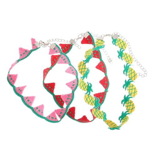 LIGIGWASH 3stücke Halskette Mit Fruchtanhänger Für Damen Ethno-stil Kette Süße Wassermelonen-kette Leicht Und Vielseitig Für Verschiedene Anlässe von LIGIGWASH