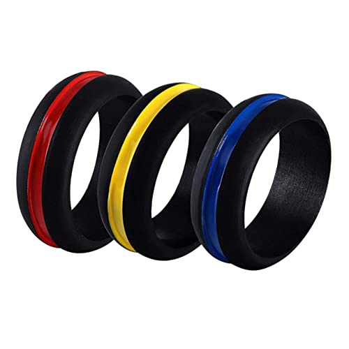 LIGIGWASH 3stücke Silikon Paarringe Fingerring Stilvoller Charmanter Schmuckring Für Erwachsene Männer Frauen von LIGIGWASH