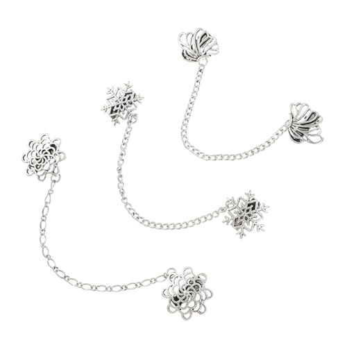 LIGIGWASH 3stücke Stylische Kragenkette Mit Brosche Teiliges Vintage-designs Dekoration Für Hemden Und Anzüge Vielseitig Einsetzbar Für Damen Und Herren von LIGIGWASH