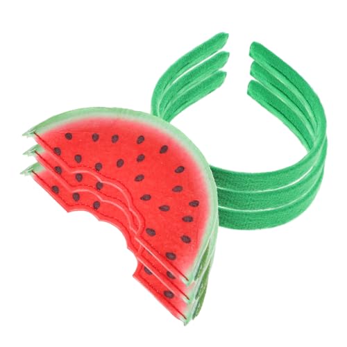LIGIGWASH 3Stücke Wassermelonen Stirnband Cartoon Haar Accessoire für Lustiges Leichtes Design Partys Fantasievolle Fruchtförmiger Kopfschmuck von LIGIGWASH