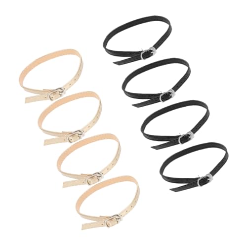 LIGIGWASH 4 Paare Abnehmbare High Heels Schuhriemen Verstellbar Fersenriemen aus Kunstleder Schwarz Gold Rutschfest Wickelriemen für Damen Pumps und Offene Schuhe LIGIGWASH 4 Paare Abnehmbare High Heels Schuhriemen Verstellbar Fersenriemen aus Kunstleder Schwarz Gold Rutschfest Wickelriemen für Damen Pumps und Offene Schuhe von LIGIGWASH