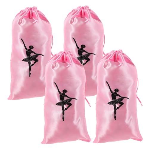 LIGIGWASH 4 Stück Ballettschuhbeutel Kordelzug Beutel Atmungsaktiv Leicht Für Mädchen Und Damen Tanzschuh Aufbewahrung Reise Organizer Schutz Gegen Staub Und Gerüche von LIGIGWASH