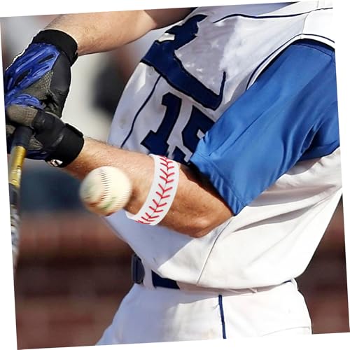 LIGIGWASH 4 Stück Baseball Armbänder PU Wachskord Handgefertigt Sportliches Schmuckstück Baseball Fan Softball Schmuck Motivationsarmband Geburtstag Party Zubehör von LIGIGWASH
