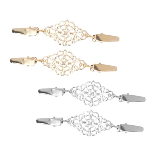 LIGIGWASH 4 Stück Broschen für Schals Cardigans Kleider Silber Gold und Stylen von Outfits von LIGIGWASH