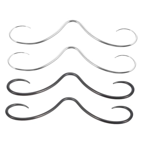 LIGIGWASH 4 Stück Einstellbarer Teilig Mustache Septum Ring aus Unisex Nasenpiercing Schmuck Langlebig und Modisch Passend für Damen und Herren Silber und Schwarz LIGIGWASH 4 Stück Einstellbarer Teilig Mustache Septum Ring aus Unisex Nasenpiercing Schmuck Langlebig und Modisch Passend für Damen und Herren Silber und Schwarz von LIGIGWASH