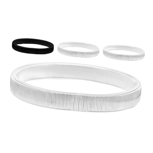 LIGIGWASH 4 Stück Elastische Ärmelbänder Armbänder aus Wickelbare Schlangenförmige Geschichtete Manschettenarmbänder Modische Dehnbare Ärmelhalter in Weiß und Schwarz für Hemdärmel von LIGIGWASH