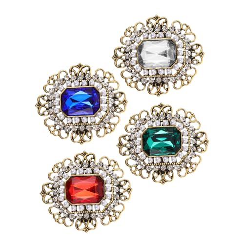 LIGIGWASH 4 Stück Retro Ansteckblumen Brautschmuck Strass Anstecker Für Damen Hochzeitsschmuck Accessoires Hochzeitsschmuck Für Damen Brautschmuck Retro Schmuck Für Künstliche von LIGIGWASH