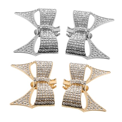 LIGIGWASH 4 Stück Schuhclips für Hochzeiten mit Strassschleifen Schuhschnallen für Damen für Partys Hochzeiten und Besondere Anlässe DIY Abnehmbare Schuhdekoration von LIGIGWASH