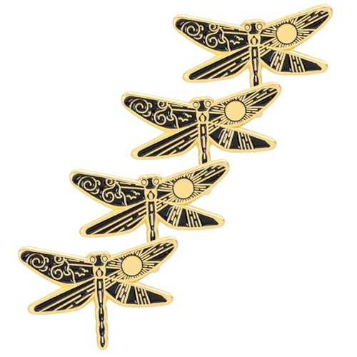 LIGIGWASH 4 Stück Teiliges Cartoon Libellen Brosche aus Langlebiger Legierung mit Sonne und Mond Design Modisches Accessoire für Kleidung Taschen Hüte Kreative Geschenkidee für Familie und von LIGIGWASH