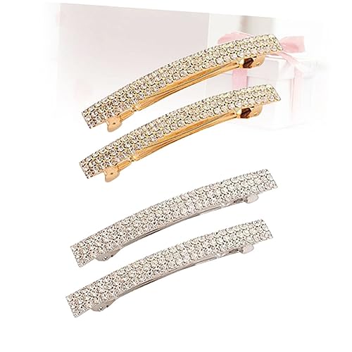 LIGIGWASH 4 Stück Teiliges Haarklammern mit Strasssteinen Stilvolle Rutschfeste Haarspangen für Damen und Mädchen Modischer Haarschmuck für Verschiedene Frisuren Langlebig und Stilvoll in von LIGIGWASH
