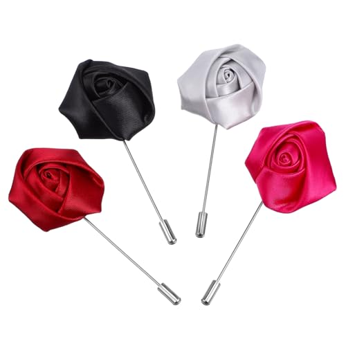 LIGIGWASH 4stücke Anstecknadel Herren Anzug Blumennadel Brosche Für Revers Herrenanzug-accessoires Modeschmuck Blume von LIGIGWASH