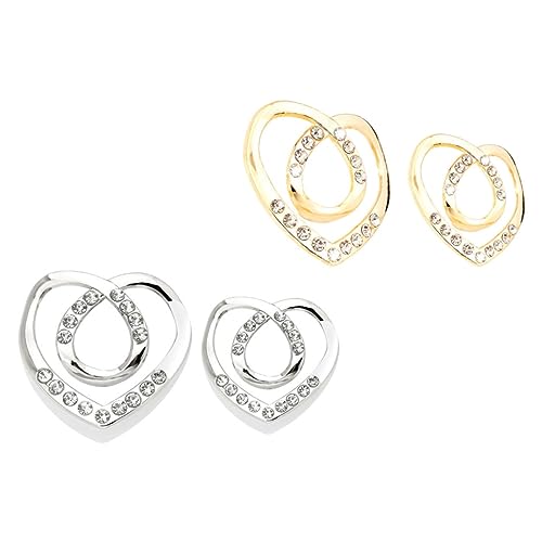 LIGIGWASH 4 Stück Teiliges Schalschnallen Clips mit Strass Fashionschals Ringe für Damen Vielseitige Accessoires für Kleidung und Outfits Gold Silber von LIGIGWASH