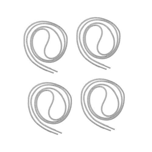 LIGIGWASH 4 Stück Teiliges Weiße Runde Strass Schnürsenkel Strapazierfähige Schuhbänder für Damen Sneaker Sportschuhe Langlebiger Schuhschmuck Vielseitig für Sport und Freizeitschuhe von LIGIGWASH