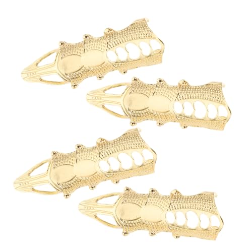 LIGIGWASH 4 Stück Vintage Punk Knöchelring Metall Langlebig Glänzend Modisch für Damen und Herren Cosplay Halloween Party Stilvoll und Einzigartig von LIGIGWASH