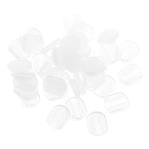 LIGIGWASH 40 Stück Transparente Ohrclip Polster Ohrclip Pads Ohrclipschutz gegen Schmerz und Rutschen Oval Klein Komfortabel für Clip Ohrringe Zubehör für DIY Schmuckherstellung von LIGIGWASH