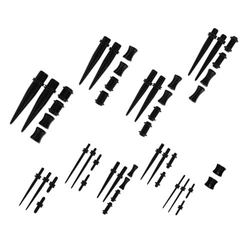 LIGIGWASH 48 Stück Teiliges Ohr Stretching Set Herzform Ohrpiercing Schmuck Set für Damen und Herren Glatte Oberfläche Komfortabel Ohrdekoration von LIGIGWASH