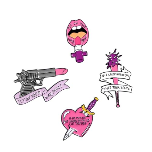 LIGIGWASH 4Stücke Cartoon Lippenstift Brosche Kreative Anstecknadel für Persönlichkeitsbrosche Kleidungsdekoration für Taschen Jacken Hüte LIGIGWASH 4Stücke Cartoon Lippenstift Brosche Kreative Anstecknadel für Persönlichkeitsbrosche Kleidungsdekoration für Taschen Jacken Hüte von LIGIGWASH