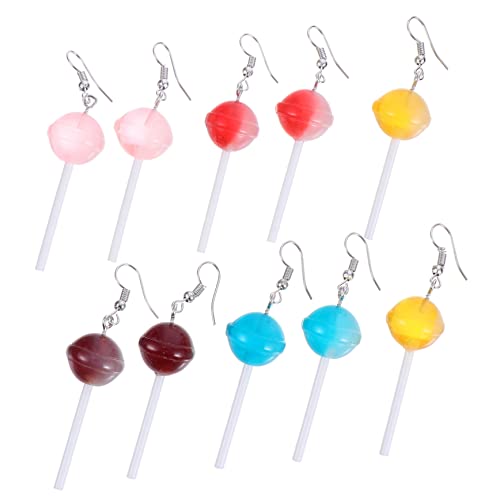 LIGIGWASH 5paare Ohrringe Lutscher Aus Damen Ohrhänger Lustiger Ohrschmuck Für Partys Und Alltag Modischer Accessoire Für Jedes Outfit von LIGIGWASH