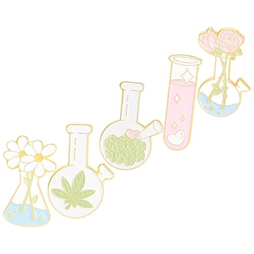 LIGIGWASH 5 Stck Teiliges Mini Becher Broschen Cartoon Wissenschaft Anstecknadeln Modische Pins für Kleidung Taschen Rucksäcke Vielseitige Accessoires für Partys und von LIGIGWASH