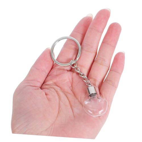 LIGIGWASH 5stücke Flaschenanhänger Mit Mini-glasflasche Herzförmiger Wunschflaschenanhänger Transparenter Glasanhänger Für Schlüsselbund Tasche Rucksack Diy-dekoration von LIGIGWASH