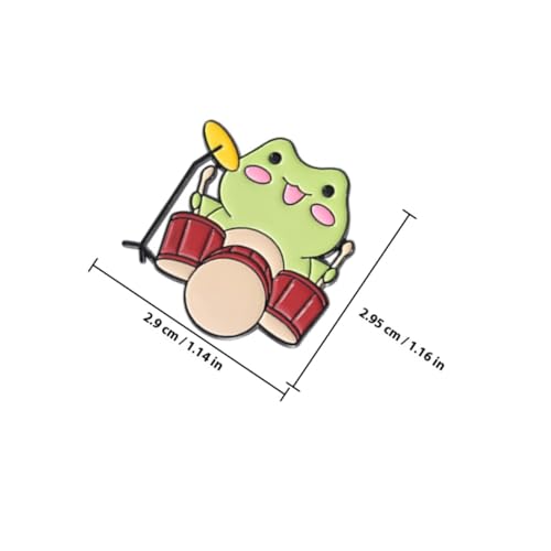 LIGIGWASH 5 Stück Teiliges Metall Frosch Anstecknadeln Cartoon Broschen für Kleidung Rucksäcke Hüte Vielseitige Dekorative Tier Pins Niedlicher Grüner Frosch Schmuck Zubehör von LIGIGWASH