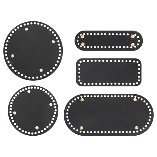 LIGIGWASH 5 Stück Teiliges PU Taschenboden Robuste Rechteckige und Ovale Form Einlagen Langlebige Tasche Bodenpolster Schutz für Handtaschen Schultertaschen DIY Taschenzubehör von LIGIGWASH