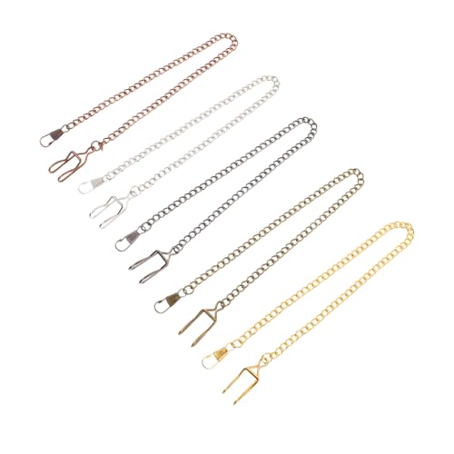 LIGIGWASH 5 Stück Teiliges Taschenuhrkette aus Metall Robuste Einfach zu Befestigende Vintage Uhrenkette für Jeans und Klassische Outfits Elegant und Vielseitig für Damen und Herren von LIGIGWASH