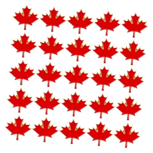 LIGIGWASH 50 Stück Pack Ahornblatt Anstecknadel Zinklegierung Emaille Brosche für Kleidung Schals Taschen und Jacken Vielseitiges Tag Accessoire Haltbar und von LIGIGWASH