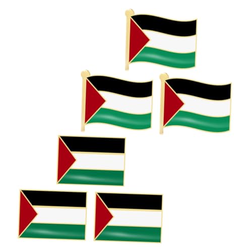 LIGIGWASH 6 Stück Palästina Flaggen Anstecknadeln Metall Broschen Quadratisch und Wehende Flagge Robuste Reverspins für Hemden Anzüge Jacken Kleidung und Patriotische Dekoration LIGIGWASH 6 Stück Palästina Flaggen Anstecknadeln Metall Broschen Quadratisch und Wehende Flagge Robuste Reverspins für Hemden Anzüge Jacken Kleidung und Patriotische Dekoration von LIGIGWASH