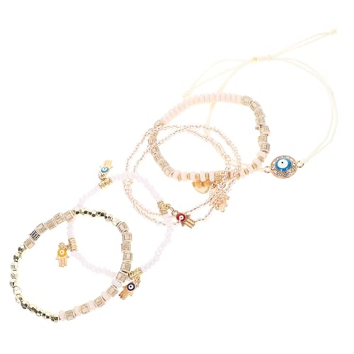 LIGIGWASH 6 Stück Teiliges Boho Armband Damen Vintage Perlenarmbänder Ethno Stil Retro Schmuck Mehrschichtig Kombinierbar für Party und Alltag von LIGIGWASH