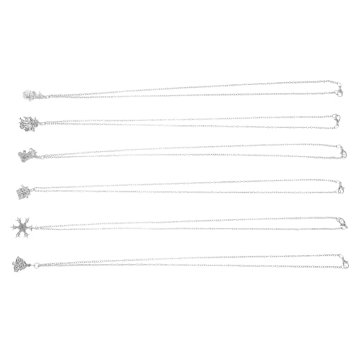 LIGIGWASH 6 Stück Teiliges Weihnachtsanhänger-halsketten Schneemann Glocke und Weihnachtsbaum Leichtes Schmuck Damen Vielseitig Kombinierbar für Winterfeiern und Festliche Outfits LIGIGWASH 6 Stück Teiliges Weihnachtsanhänger-halsketten Schneemann Glocke und Weihnachtsbaum Leichtes Schmuck Damen Vielseitig Kombinierbar für Winterfeiern und Festliche Outfits von LIGIGWASH