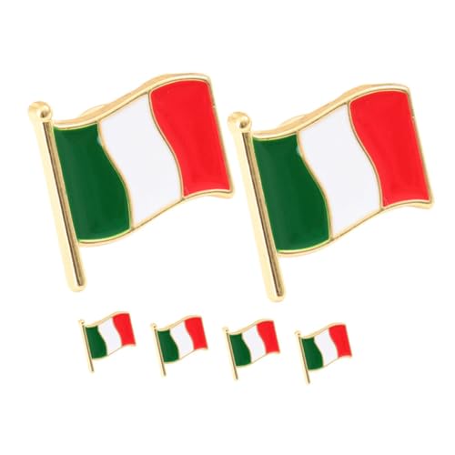 LIGIGWASH 6stücke Italienische Flagge Brosche Pin Anstecknadel Aus Metall Für Herrenanzüge Kleidung Schals Partydekorationen Mit Italienischem Stil Brosche Für Pullover Kragen von LIGIGWASH