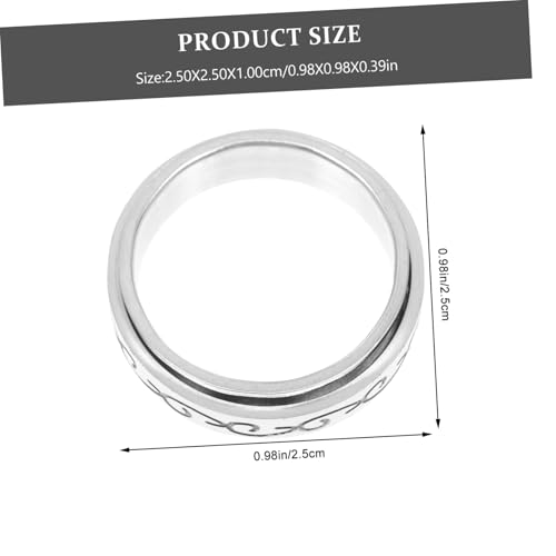 LIGIGWASH 7 Stück Teiliges Drehbarer Titanstahl Stressringe Damen Herren Modischer Punk Style Verstellbar Langlebig und Rostfrei Vielseitiger Schmuck zur Angstbewältigung von LIGIGWASH