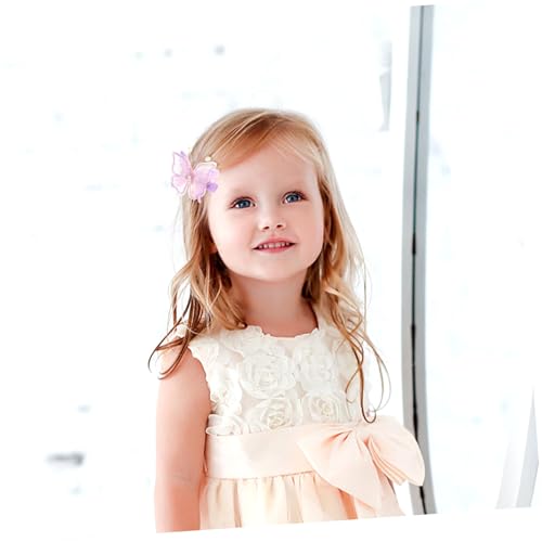 LIGIGWASH 8 Stück Schmetterling Haarspangen mit Zarter Stickerei Sichere Haarklammern für Mädchen Bequeme Haarschmuck Accessoires für Alltag und Festliche Anlässe Farblich Abgestimmt Rosa von LIGIGWASH