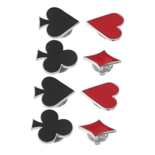 LIGIGWASH 8 Stück Spielkarten-brosche Anstecknadeln Für Männer Und Frauen Quadratische Karten-anstecker Für Rucksäcke Spieleabend-outfits Einzigartiges Design von LIGIGWASH