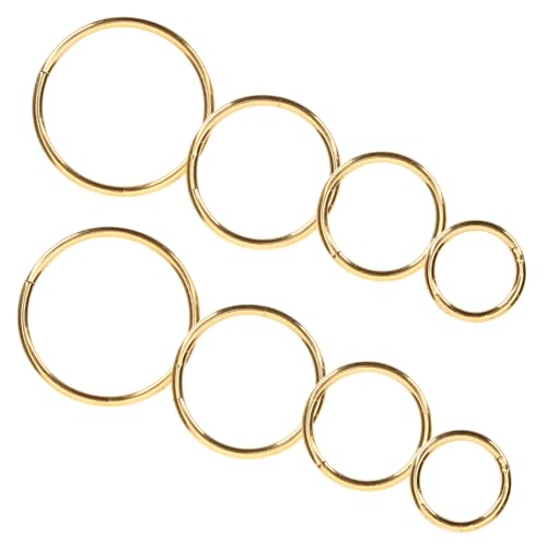 LIGIGWASH 8 Stück Teiliges Goldene Nasenringe Nasenschmuck aus Hochwertigem Material Verschiedene Damen Piercing Schmuck Modisch Leicht zu Tragen für Alltag und Besondere Anlässe von LIGIGWASH