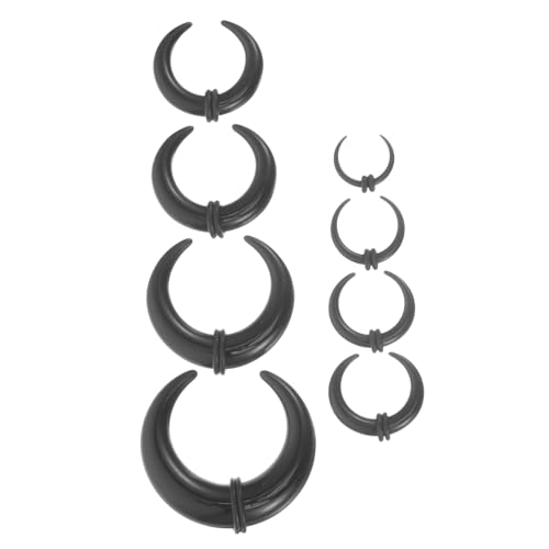 LIGIGWASH 8 Stück Teiliges Ohrdehnungs mit Konischer Spitze U Förmiger Horn Ohrexpander in Hautfreundlich und Langlebig für Body Piercing und Tragus Septum Geeignet von LIGIGWASH