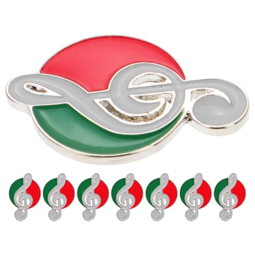 LIGIGWASH 8 Stück Teiliges Retro Musiknoten Broschen Anstecknadeln aus Emaille Modische Schmuckaccessoires für Damen Leichte Kleidung Broschen für Rucksäcke Hüte Kreative Musikinstrument von LIGIGWASH