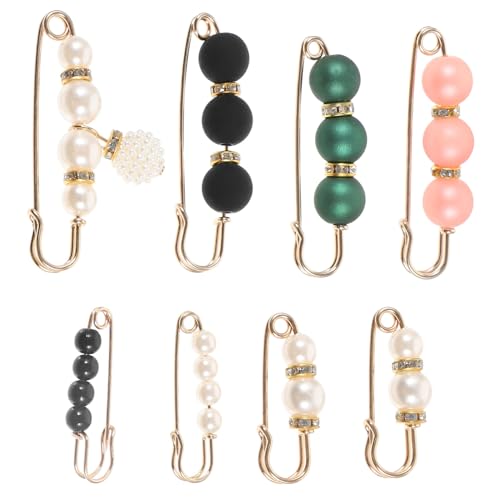 LIGIGWASH 8 Stück Teiliges Taillen broschen Künstlicher Perle Taillenbund sicherheitsnadeln zum Enger machen von Hosen und Röcken Rutschfeste Modebroschen für Damen Vielseitiger von LIGIGWASH