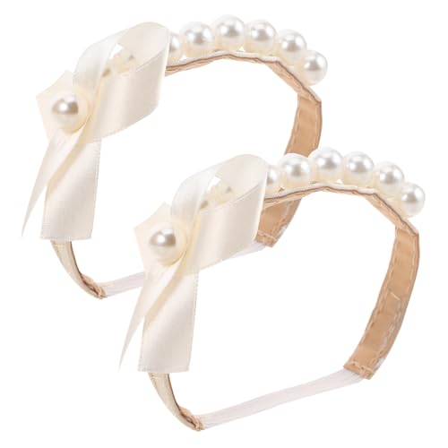 LIGIGWASH Abnehmbare High Heels Schuhriemen mit Eleganter Perlenverzierung Komfortable Fixierbänder für Damen Langlebige Anti locker Fersenbänder Stilvolles Design für Formelle Anlässe von LIGIGWASH