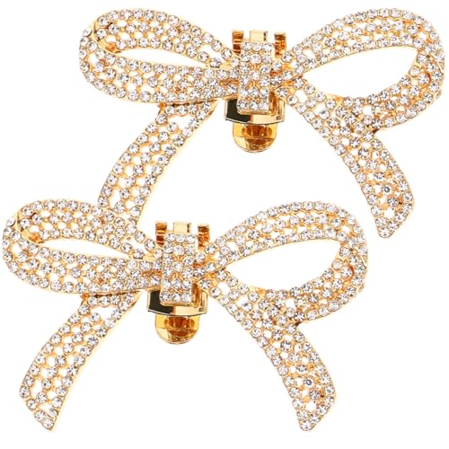 LIGIGWASH Abnehmbare Strass Schuhclips Damen Bowknot Schuhschnallen Braut Hochzeit Dekorative Schuh Charms Metall Zubehör für High Heels Sandalen von LIGIGWASH
