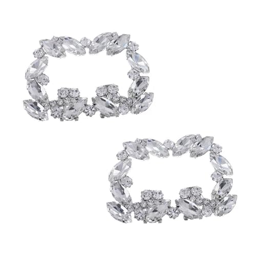 LIGIGWASH Abnehmbare funkelnde Schuhclips Brautschuh Schmuck aus Silberfarbene Dekoration für Schuhe Schals und Taschen Eleganter Hochzeitsschmuck für Damen von LIGIGWASH