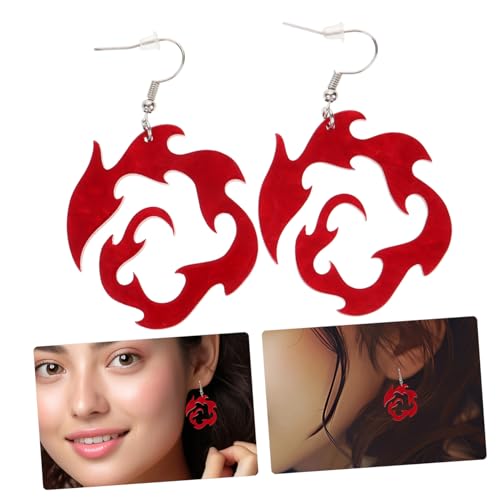 LIGIGWASH Acryl Ohrringe Damen Hohle Flammen Ohrhänger Leichtes Design Modischer Ohrschmuck für Alltag und Geschenk von LIGIGWASH