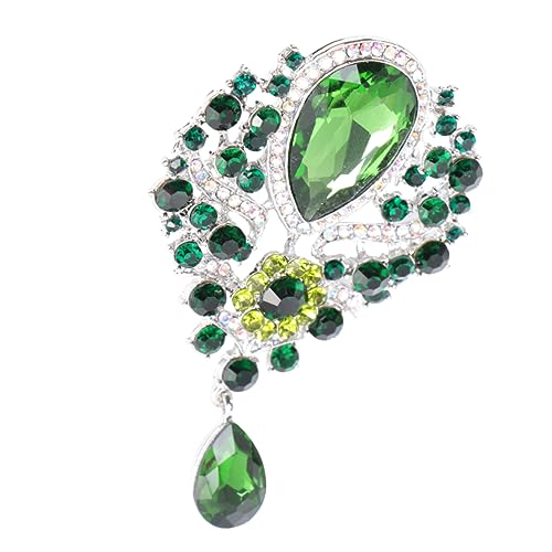 LIGIGWASH Rhinestone Brosche Aus Legierung Und Glas Glänzende Hängende Brosche Für Kleidung Schals Und Taschen Wunderschönes Accessoire Für Frauen -b von LIGIGWASH