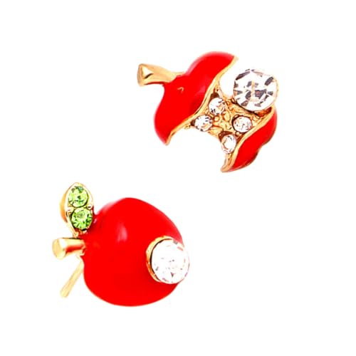 LIGIGWASH Apfel Ohrringe Damen Zirkonia Ohrstecker Modisch Leicht Schmuck Party Alltag von LIGIGWASH