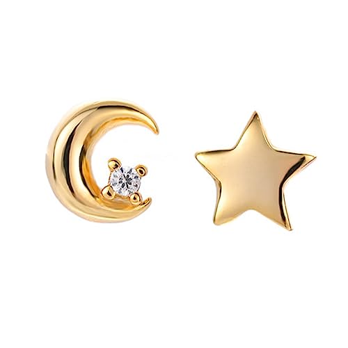 LIGIGWASH Sternen Ohrringe Silber Echte Silber Ohrringe Damen Sterne Ohrstecker Aus Hochwertigem Material Für Kreative Modeohrringe von LIGIGWASH